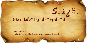 Skultéty Árpád névjegykártya
