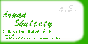 arpad skultety business card